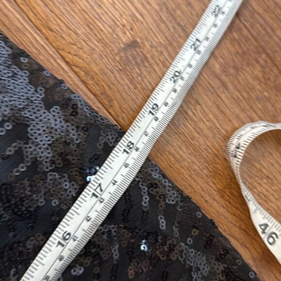 Calvin Klein black sequin cap sleeve maxi dress size 6 - Picture 11 of 14